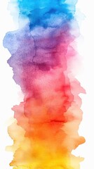 Poster - A vibrant watercolor background featuring a blend of blue, pink, purple, and orange hues, creating a fluid and artistic effect.