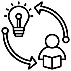 Aufkleber - Learning Icon