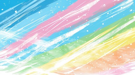 Poster - Pastel Rainbow Abstract Background