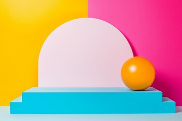 Poster - Vibrant geometric composition studio graphic design colorful environment artistic viewpoint modern concept