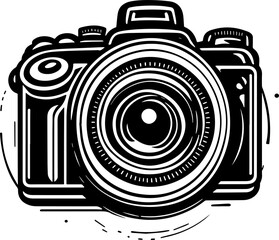 camera or photography icon isolated on white background