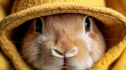 A cool bunny wearing sunglasses on a colorful backdrop. Stock