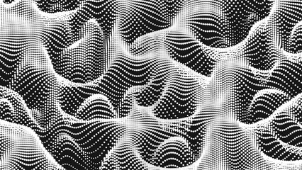 Poster - point wave noise texture. abstract dot background. technological cyberspace background.