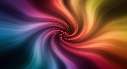 Poster - colorful swirl abstract: a vibrant, hypnotic swirl of multiple colors creates a mesmerizing and dyna