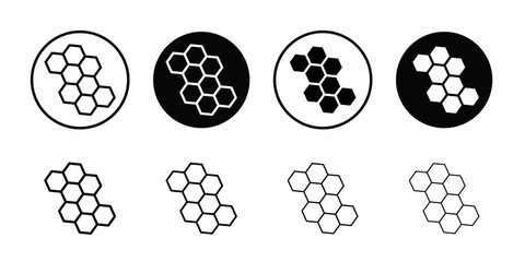 honeycomb icon Thin line flat illustration