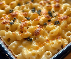 Wall Mural - creamy soulfed-cooked macaroni and cheese, topped with a crunchy golden crust.