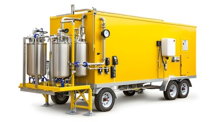 Poster - Photo of a Mobile Emergency Water Unit Designed for Disaster Relief Efforts Providing Safe and Clean Drinking Water to Affected Communities