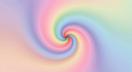 Poster - rainbow swirl: a mesmerizing swirl of soft pastel colors creates a captivating and abstract visual, 