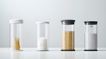 Poster - photograph showcasing a water softener system with a close up focus on the ion exchange resin beads that filter out minerals from the water creating a clean and clear liquid solution