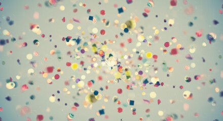 Poster - A Whirlwind of Colors: Capturing the vibrancy and joy, this abstract image presents a mesmerizing dance of colorful confetti scattered across the frame, symbolizing celebration and playful energy.