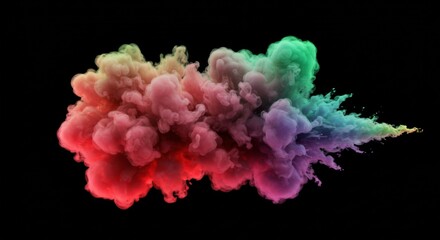 Aufkleber - Vibrant Cloud: A colorful cloud of smoke.