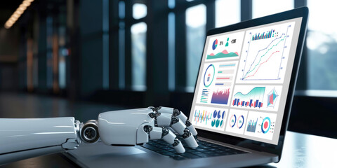 Poster - business data dashboard provide brisk business intelligence analytic for marketing strategy planning