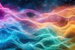 © WeeraWanderlust - Cosmic threads vibrating in space-time, glowing holographic filaments, futuristic multiverse visualization