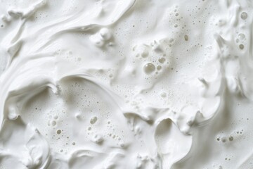 Poster - Thick layer of white creamy foam with bubble texture