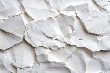 Poster - A white wall with a rough, jagged texture