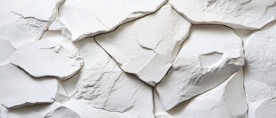 Poster - A white wall with a stone texture