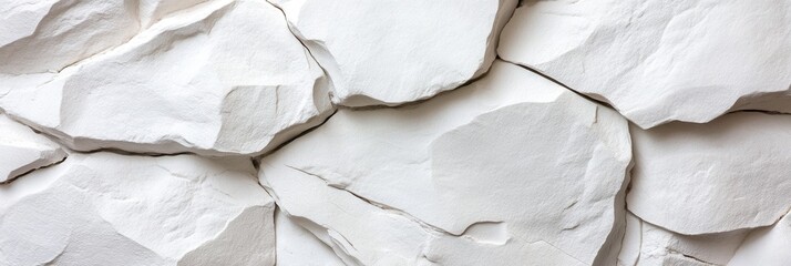 Poster - A white rock wall with a few cracks in it
