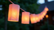 © huaomanz - Whimsical Paper Lantern String Lights – A set of delicate paper lanterns strung together to form enchanting, eco-friendly string lights perfect for outdoor or indoor festive decor.