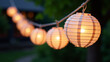© huaomanz - Whimsical Paper Lantern String Lights – A set of delicate paper lanterns strung together to form enchanting, eco-friendly string lights perfect for outdoor or indoor festive decor.