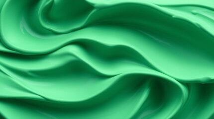 Poster - Fluidity in verdant shades, an abstract representation of movement