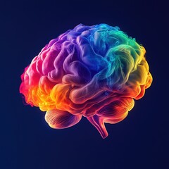 Poster - Exploring innovative concepts in neurology vibrant brain visualization digital art environment abstract perspective