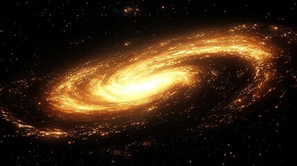 Wall Mural - exploring cosmic wonders galaxy formation outer space digital art dark environment wide view astrono
