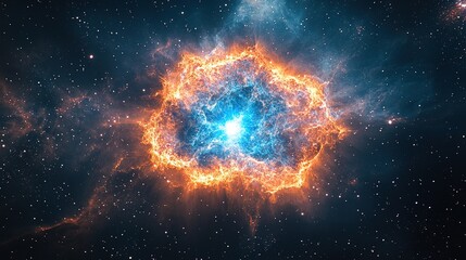 Wall Mural - exploring cosmic nebulae outer space digital art stellar environment wide-angle view astronomical co