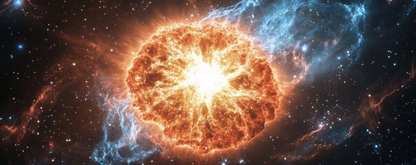 Wall Mural - supernova explosion in deep space astronomy image cosmic environment high-resolution view stellar ph
