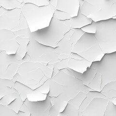 Poster - Textured white wall with peeling paint interior space digital art minimalist environment close-up view abstract concept