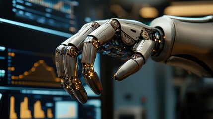 Poster - Robotic Hand Interacting with Data Screens: A Glimpse into the Future of AI and Automation