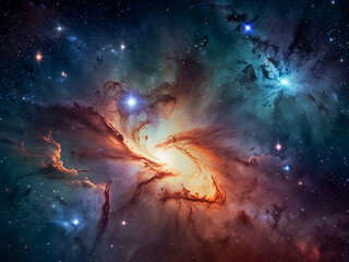 space-themed background with stars and galaxies for sci-fi designs
