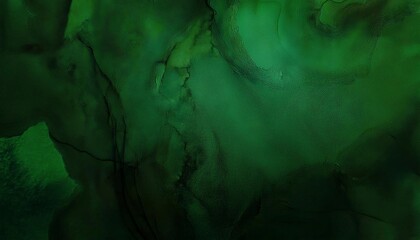 Poster - A vibrant, green abstract background with fluid patterns, evoking a sense of nature and tranquility.
