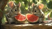 スイカを食べるネズミのアー? 無料画像 - Public Domain Pictures