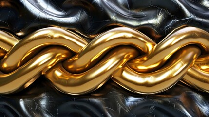 Poster - Luxurious golden grain heads create a striking visual on a deep dark background. The 3D effect enhances the richness and depth of this decorative composition.