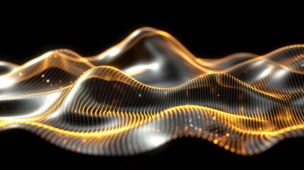 Poster - This 3D wallpaper features golden grain heads elegantly arranged on a dark background. It includes a section left blank for text placement adding a stylish touch.