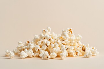 Poster - A pile of fresh popcorn sits against a soft background