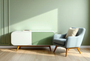 Wall Mural - Modern Minimalist Living Room with Stylish Furniture