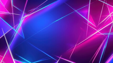 Poster - A futuristic cyber banner with a broken financial graph, sharp neon lines, and ample copy space for business content.