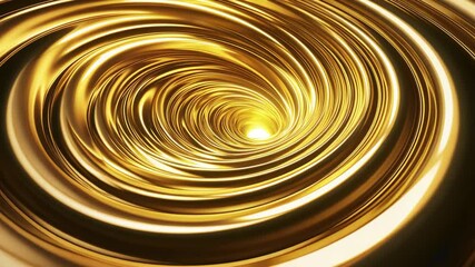 Poster - Mesmerizing Swirling Vortex of Golden Light Abstract Pattern of Motion and Energy with Luminous Spiral and Radiant Center, Captivating Viewer Imagination with Dynamic Flow and Luxurious Metallic Tones