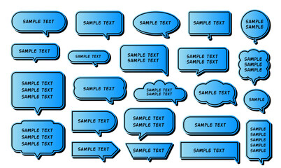 Poster - simple speech bubbles for simple text, speech bubbles in decoration or in designs of various shapes