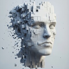 Poster - Artificial Intelligence Unraveling: A Conceptual Representation of Digital Disintegration and Reconstruction