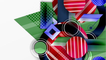 Poster - Abstract design with layered geometric shapes