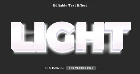 Poster - light editable text effect, white font syle template