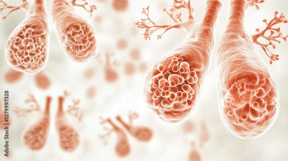 Alveoli Illustration: A detailed illustration showcases the intricate ...