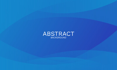Poster - Dynamic gradient waves in shades of blue, modern abstract design
