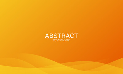 Poster - Vibrant tangerine gradient background with smooth wave accents design