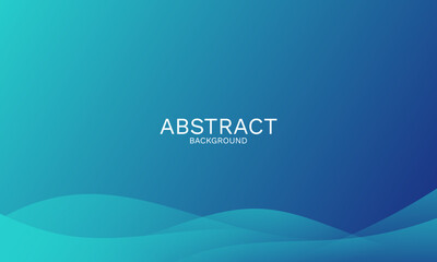 Poster - Gradient Blue Waves, Serene and Modern Abstract Background Design