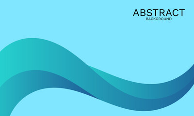 Poster - Serene gradient waves background, creating a tranquil and calm atmosphere