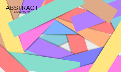 Poster - Vibrant layered rectangles creating an optimistic modern background