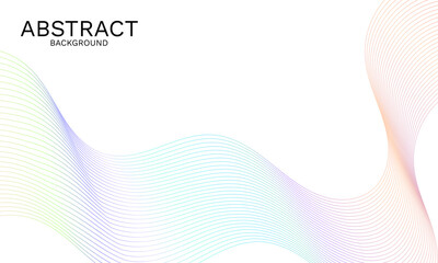 Poster - Ethereal gradients in a flowing, minimalist line design on white